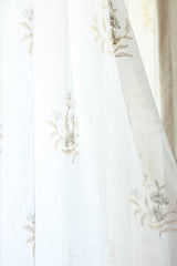 Floral embroidery sheer Curtain : Valley shine