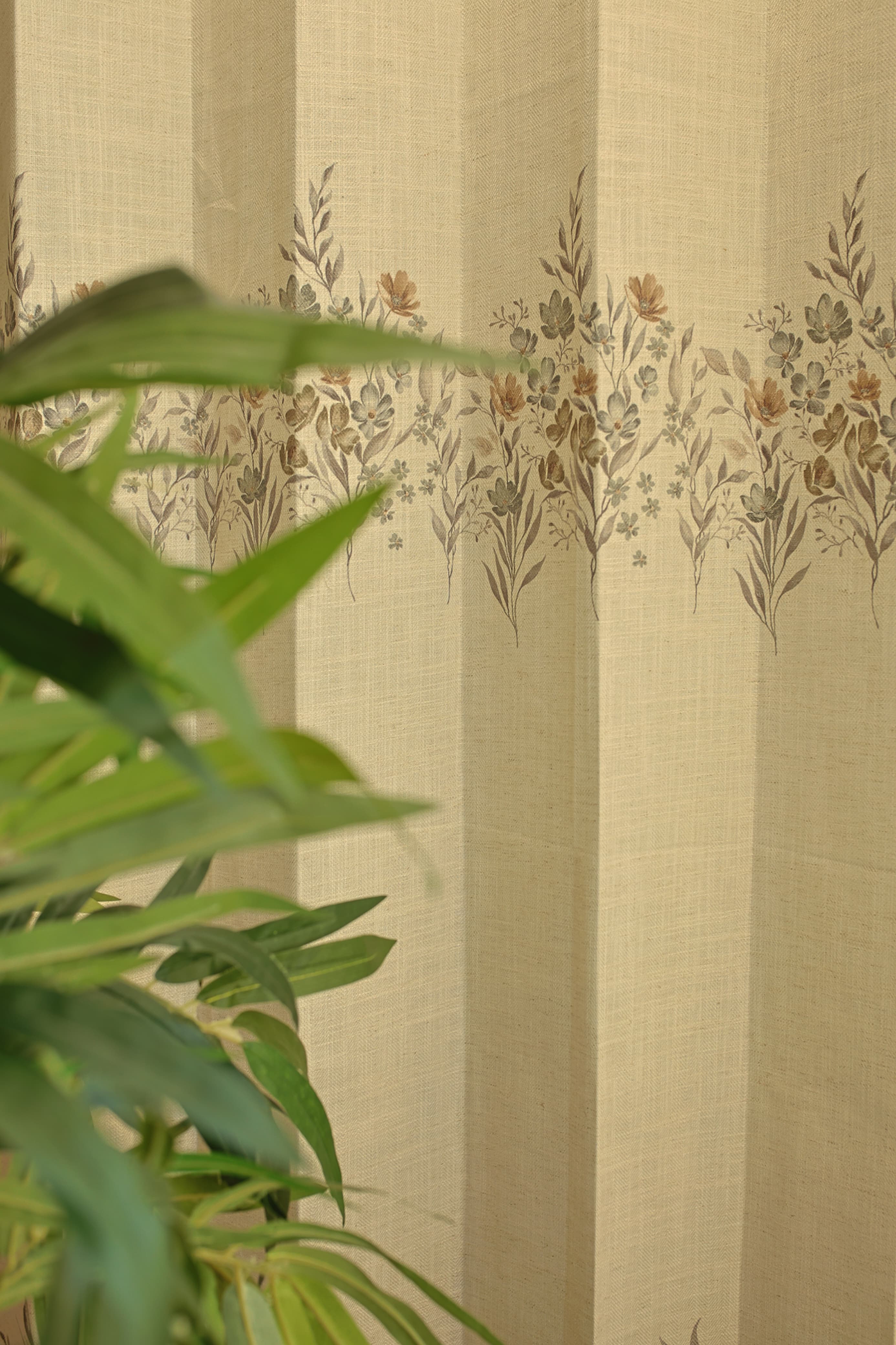 Curtains:English floral printed curtains(sheer and opaque)