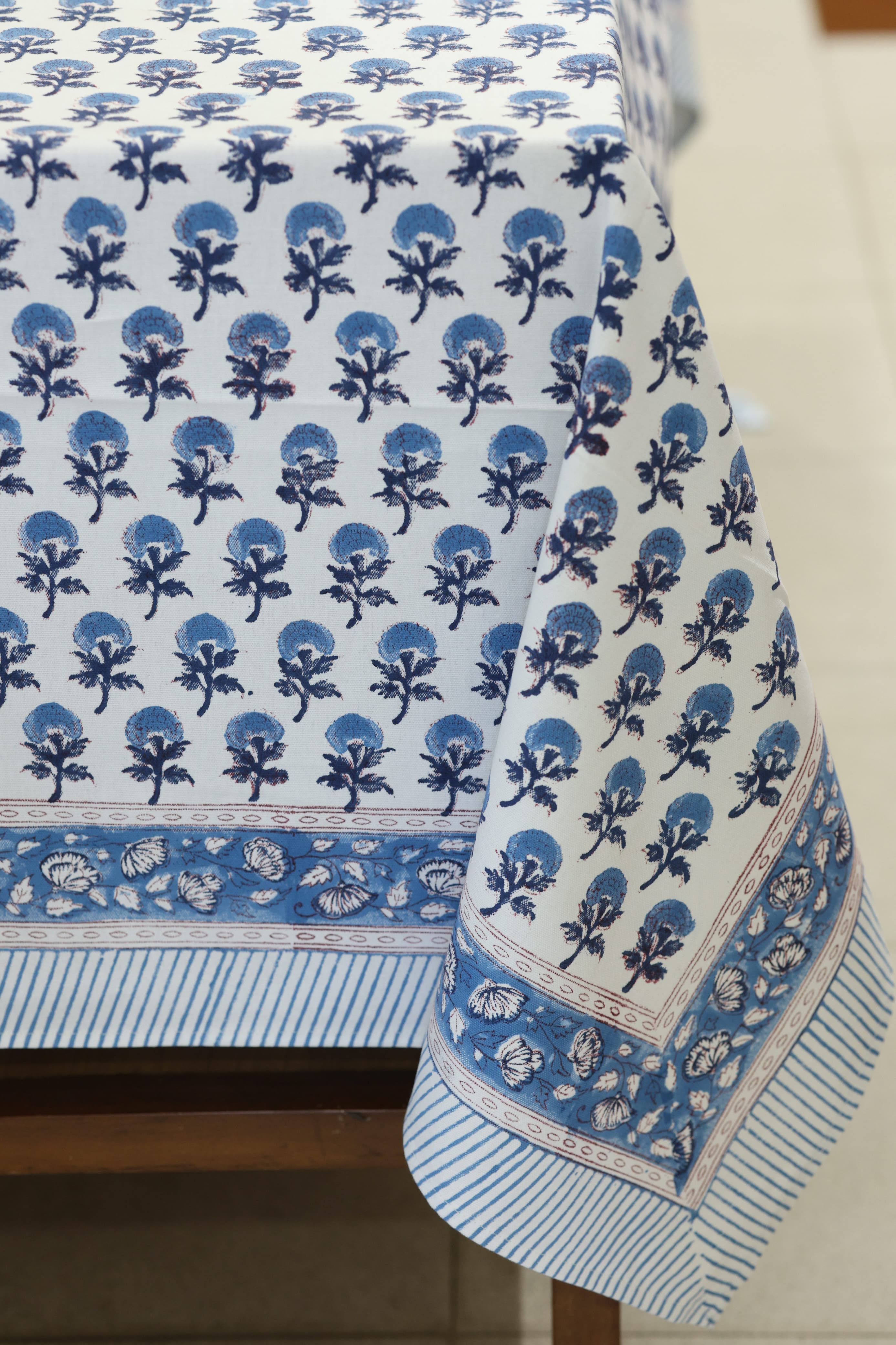 Table cloths - 8 seater Handblock printed canvas