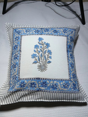 Handblock cushion cover 16×16 inches