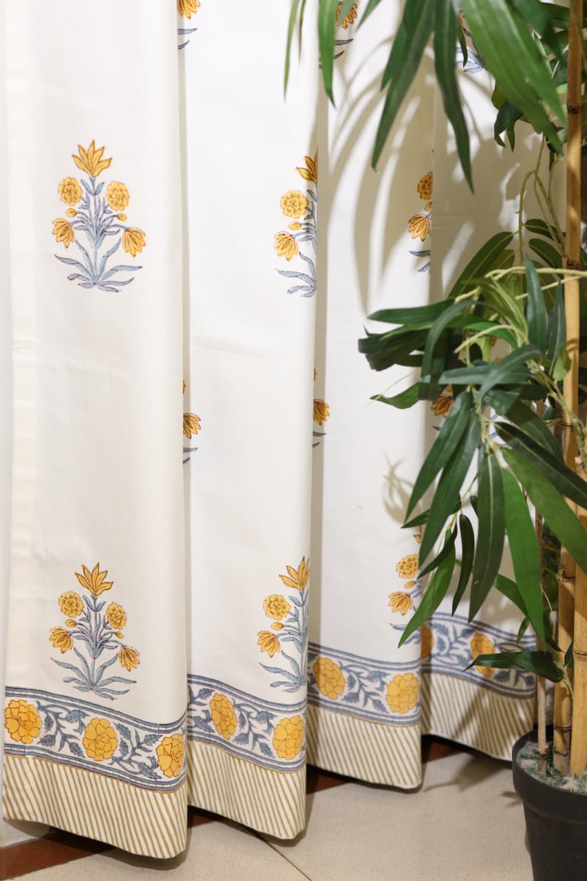 Curtains - Handblock printed curtains Diwali sale