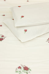 Premium Cross stitch Embroidery Cotton King Size Bedspread Set