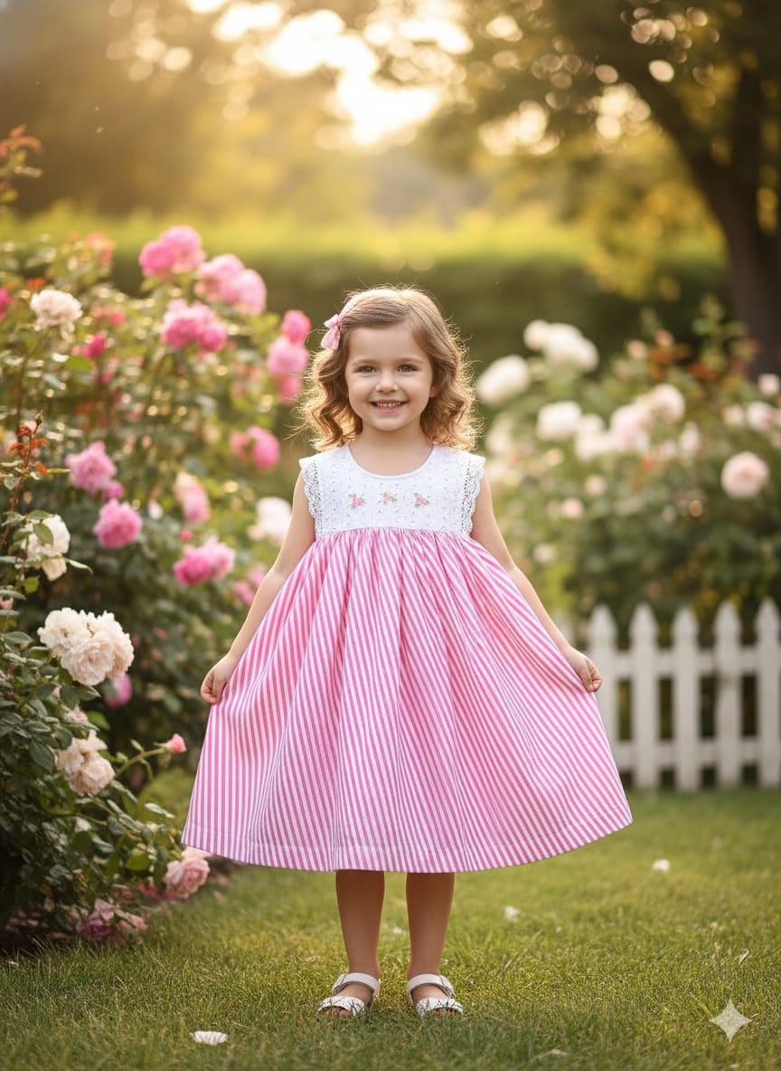 Kids dress-The primerose Pink Check dress