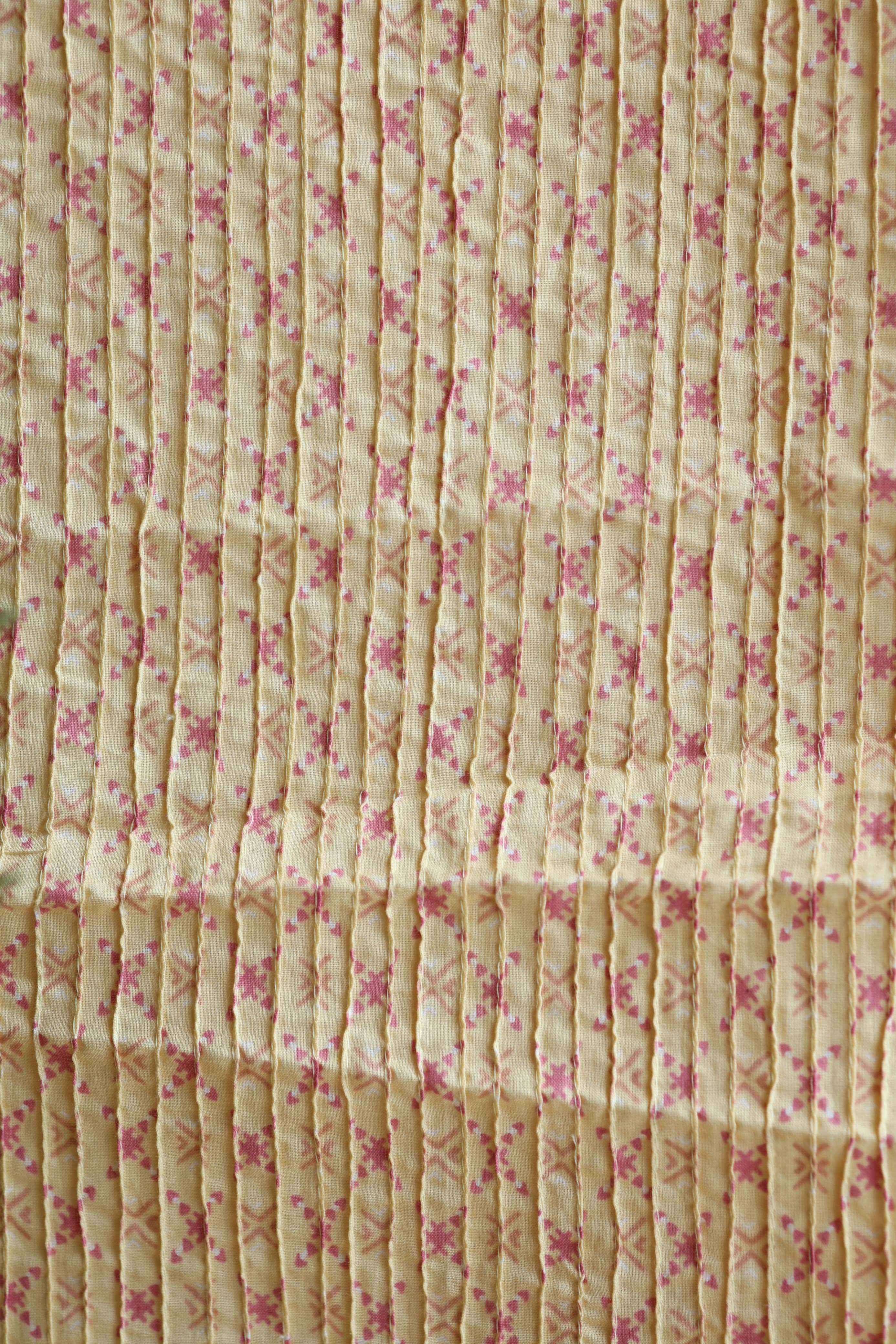 Fabrics - pintuck Handblock kurti cotton