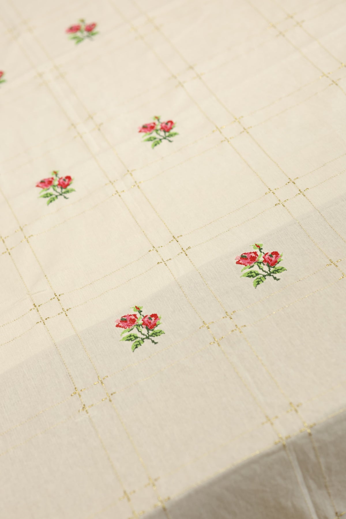Table Cloth Cross Stitch embroidery - Onam