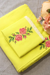 Bedsheets - Single Cross stitch embroidery bedsheets
