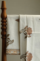 Towels - Waffle Handblock print Towel Set