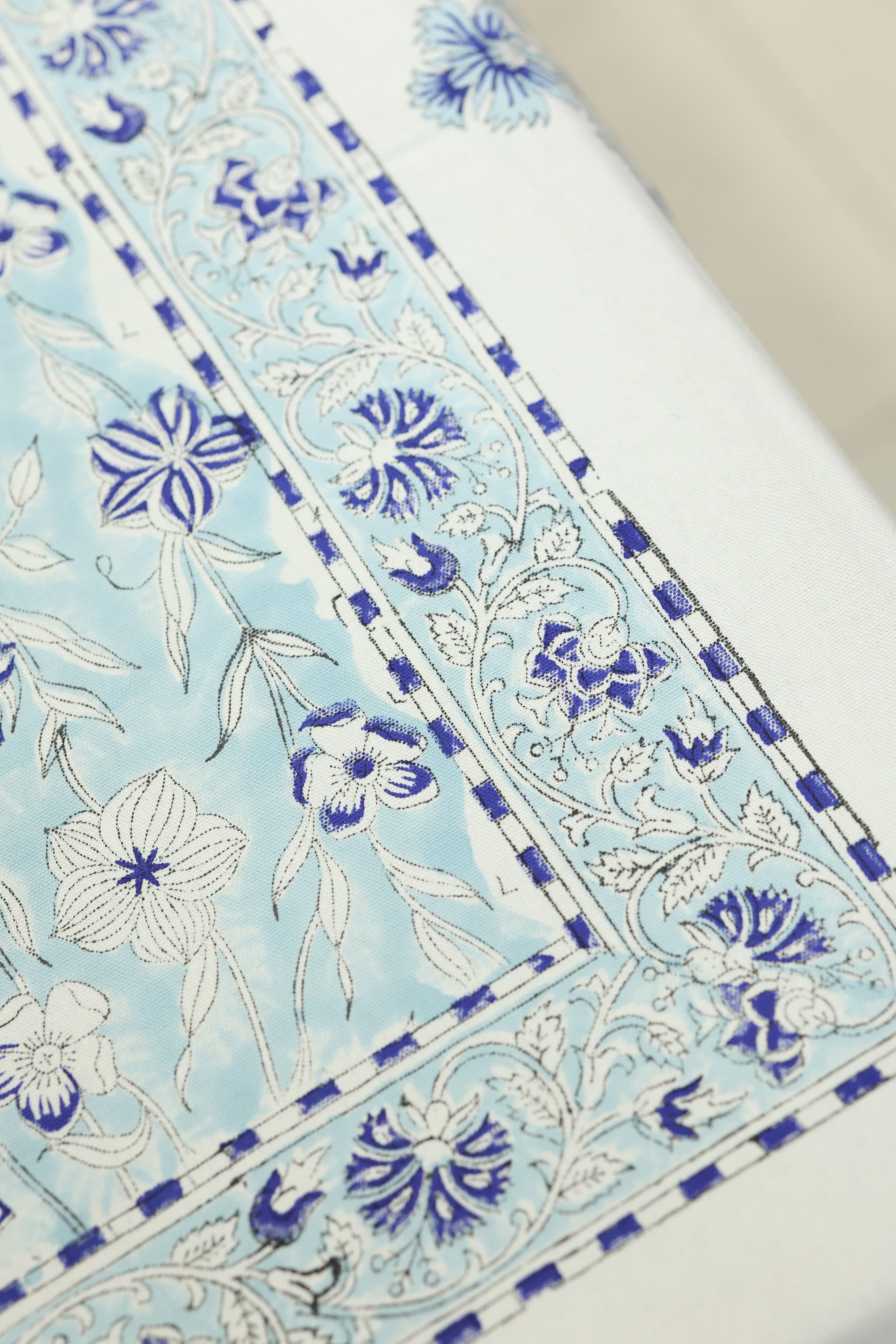 Table cloths - 8 seater Handblock printed canvas