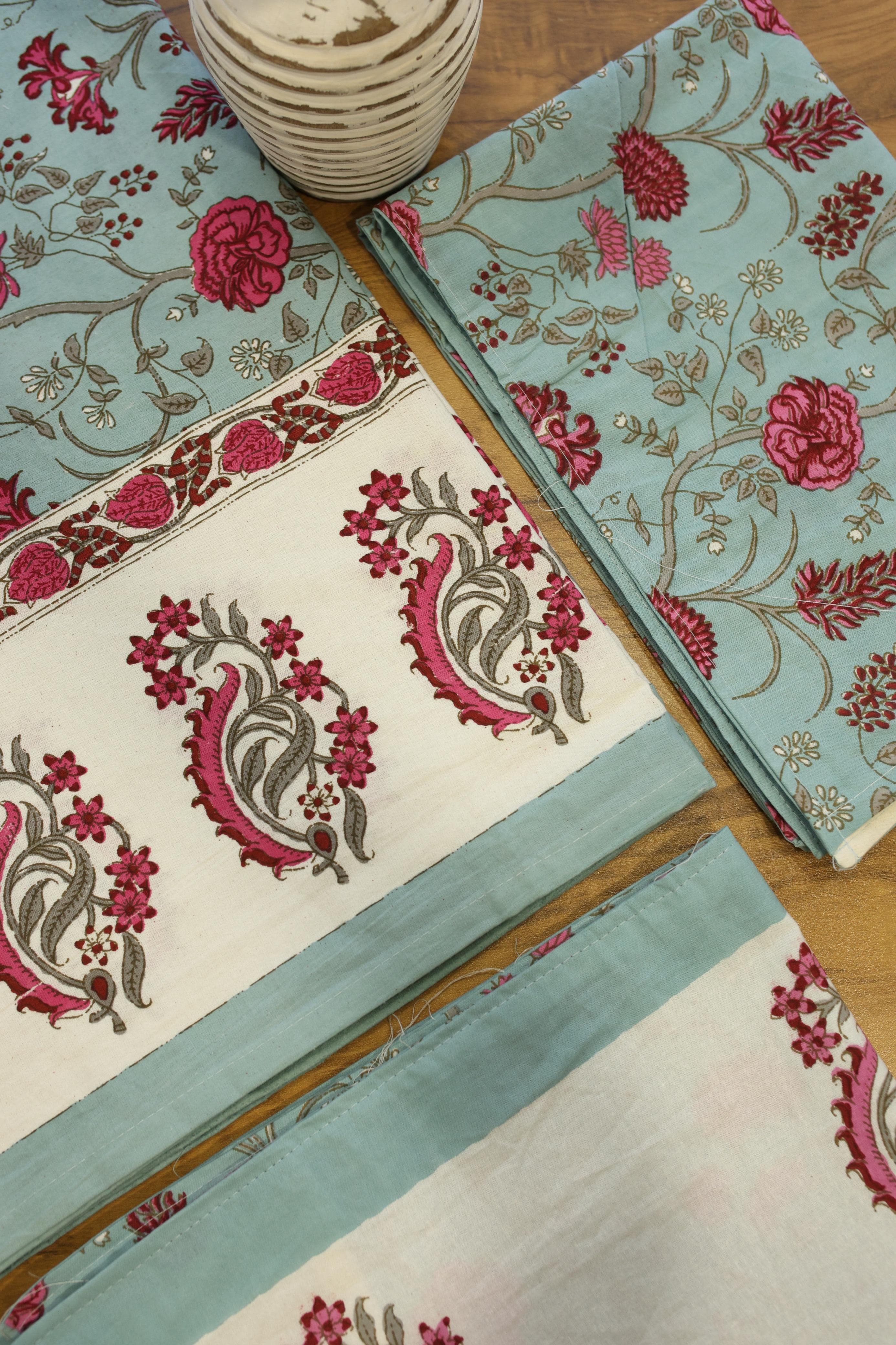 Bedsheets - Handblock queen rajwada print bedsheets