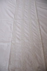 Bedsheets - Premium designer Queen bedsheets dd lace (white)