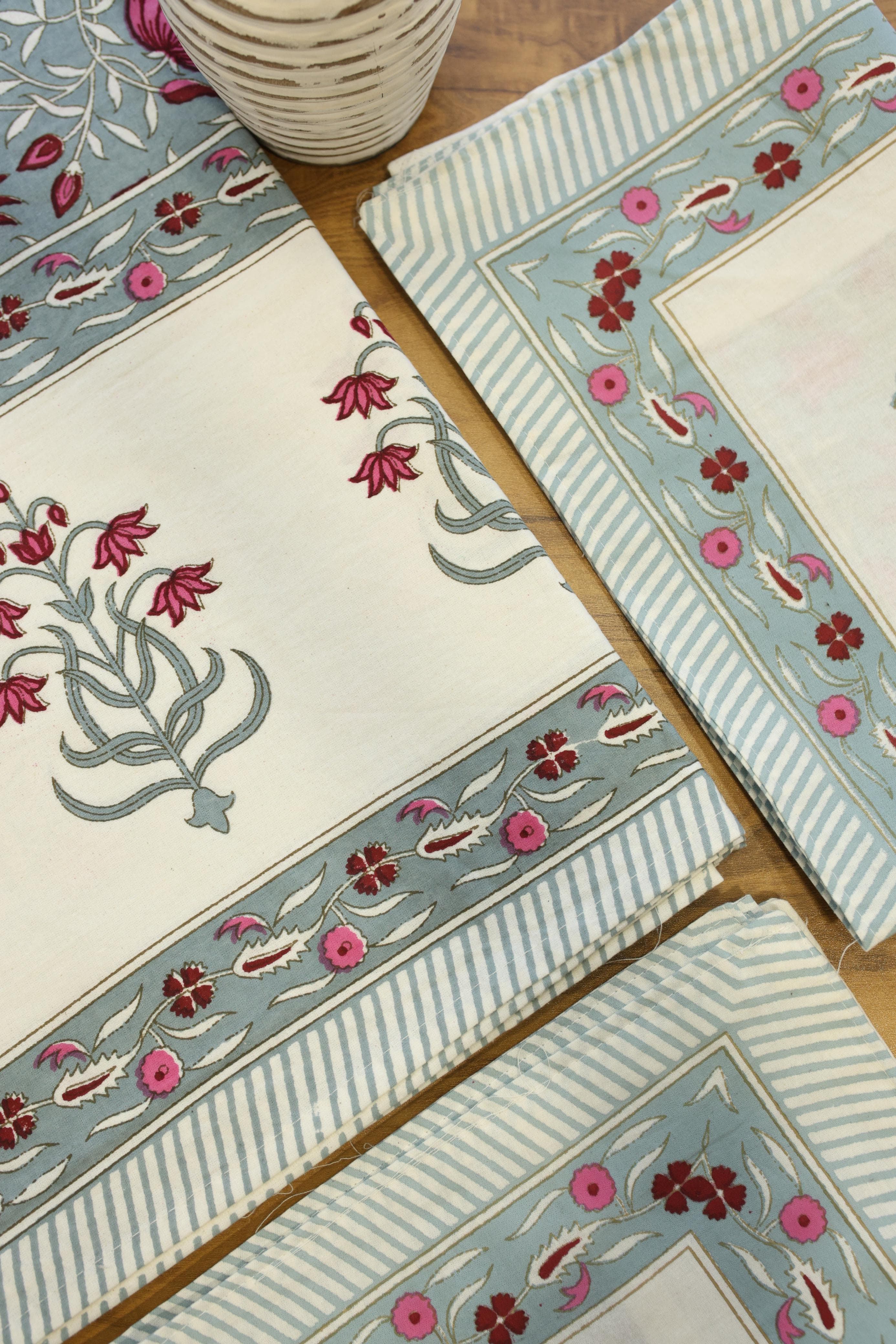 Bedsheets - Handblock queen rajwada print bedsheets