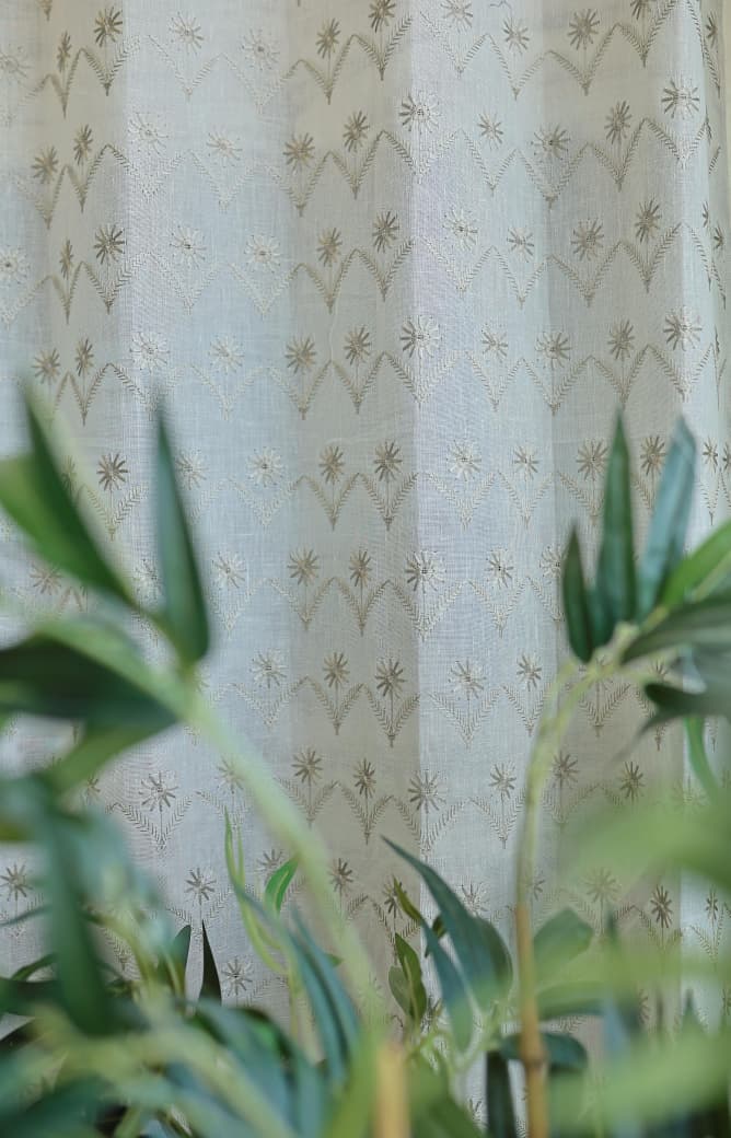 Curtains -Premium embroidered sheer curtain