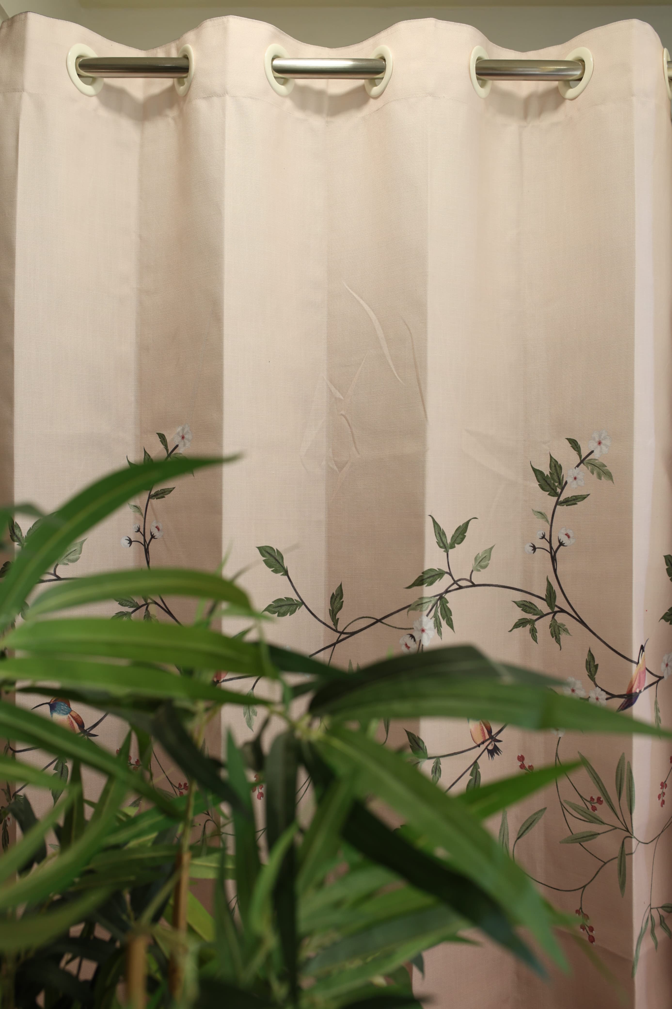 Curtains:English floral printed curtains(sheer and opaque)