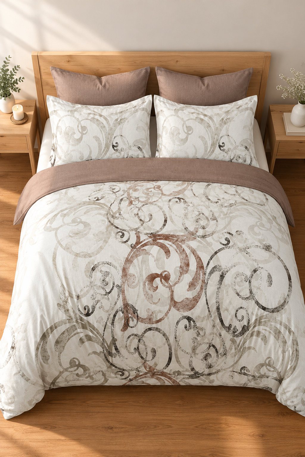Bedsheets - Queen premium soft cotton bedsheet Digital print DD VEGA