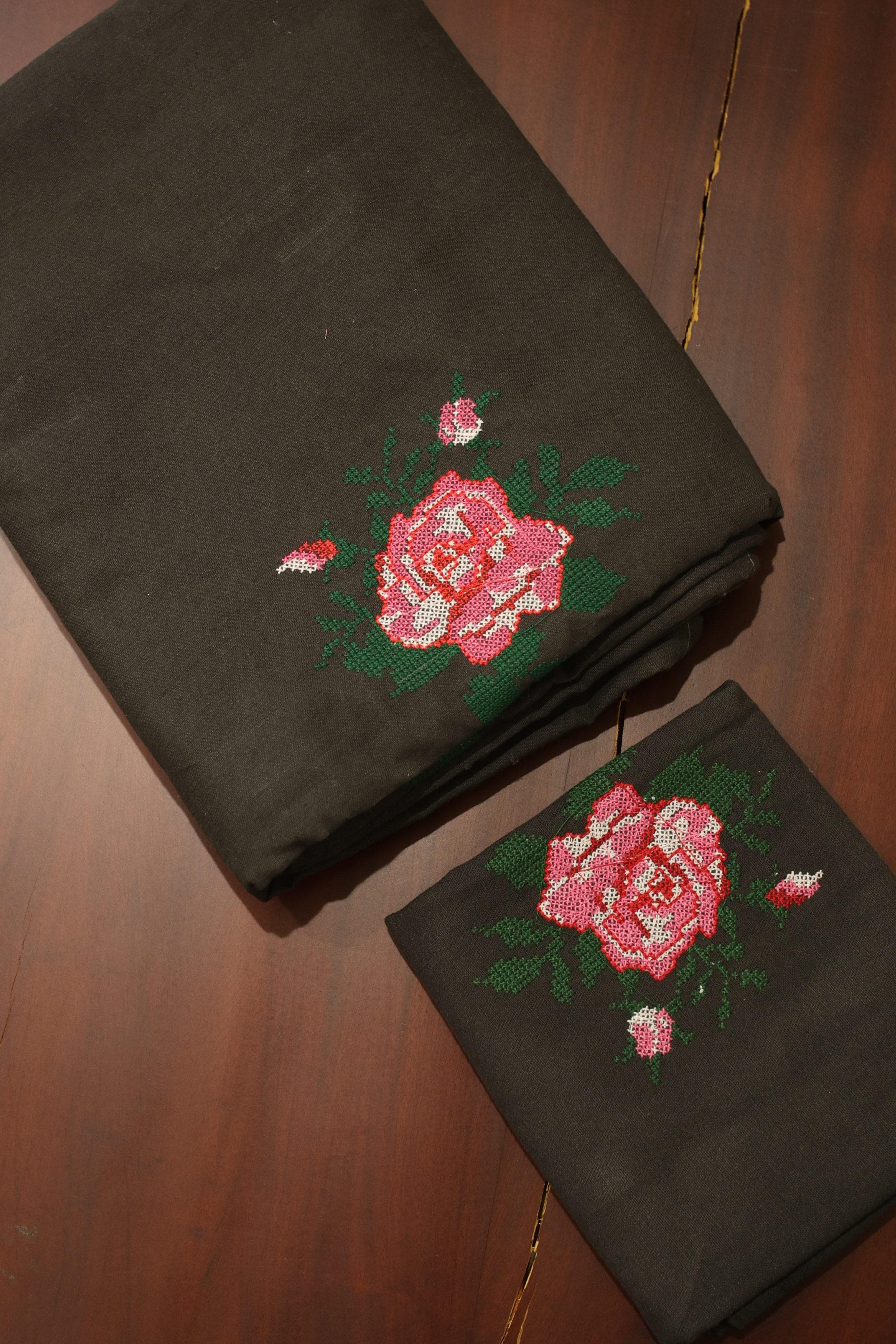 Bedsheets - Single Cross stitch embroidery bedsheets