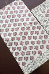 Bedsheets - King percale cotton handblock soft lily  bedsheets