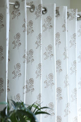 Curtains - Rustic Wildflower Printed Opaque Curtain