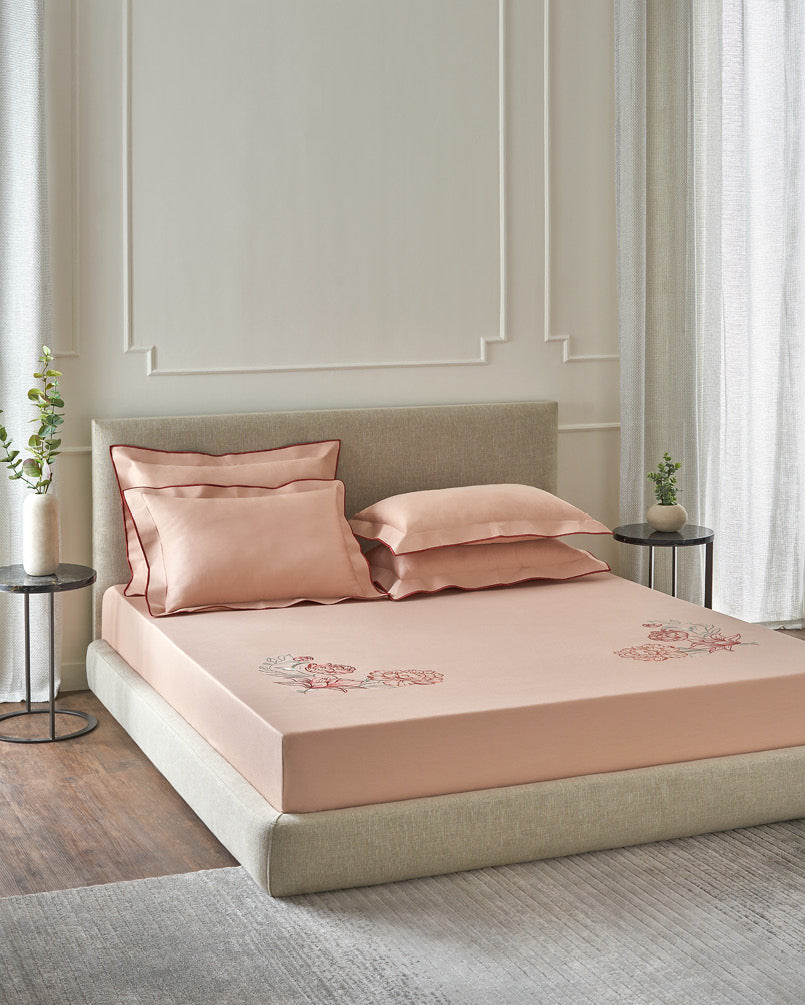 Bedsheets-Premium machine embroidered bedsheets clearance sale