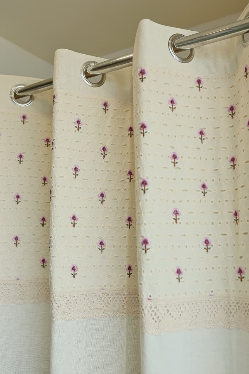 Curtains-Embroiderd Designer opaque curtains Clearance Sale