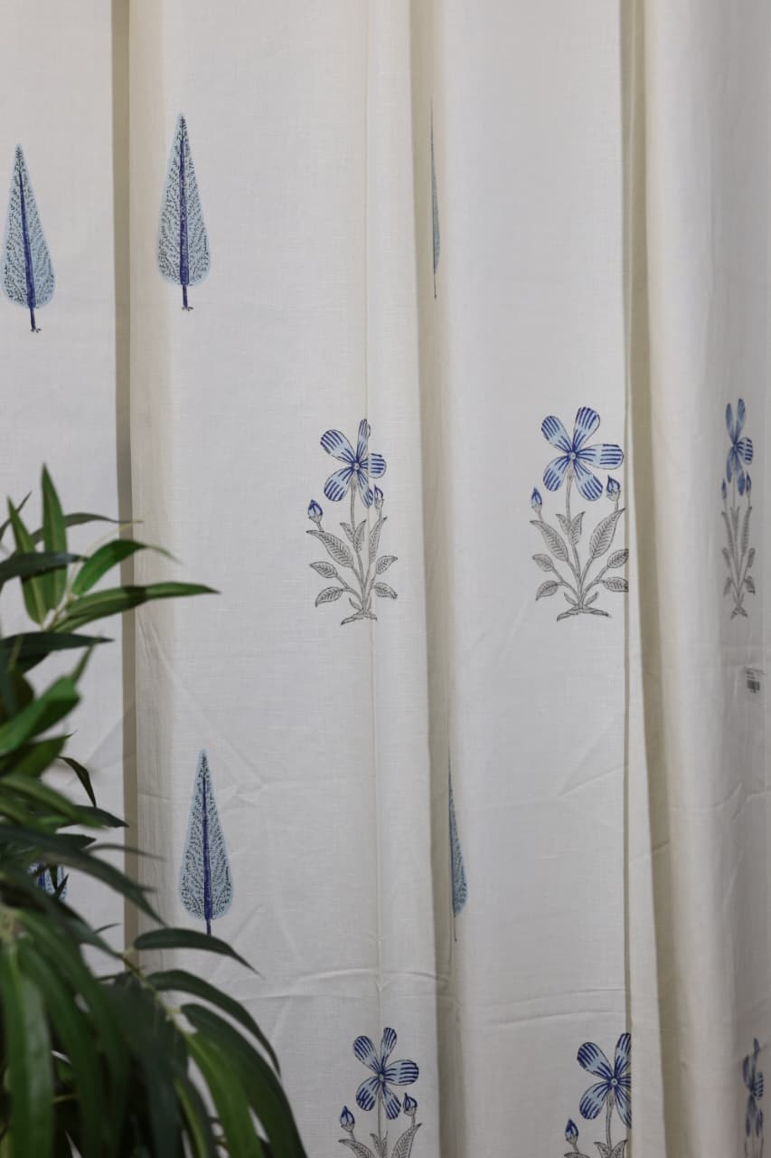 Curtains - Handblock printed curtains Diwali sale