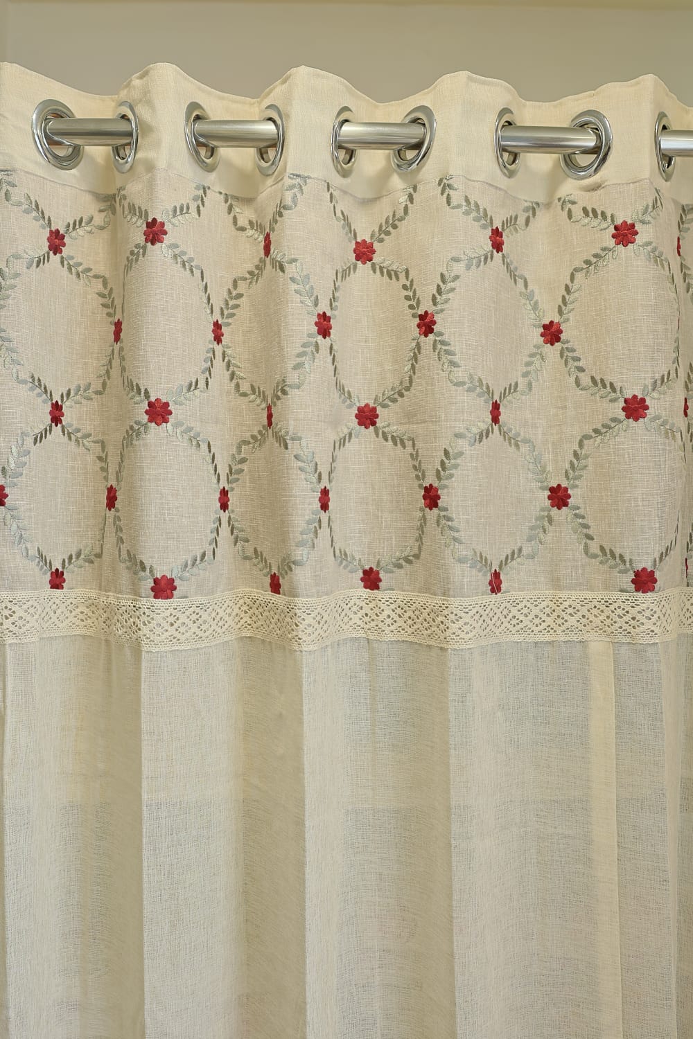 Curtains-Premium embroidery designer sheer curtains
