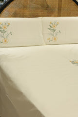King Size Premium Machine Embroidery Bedsheet Set with 2 Pillow Covers (108x108")