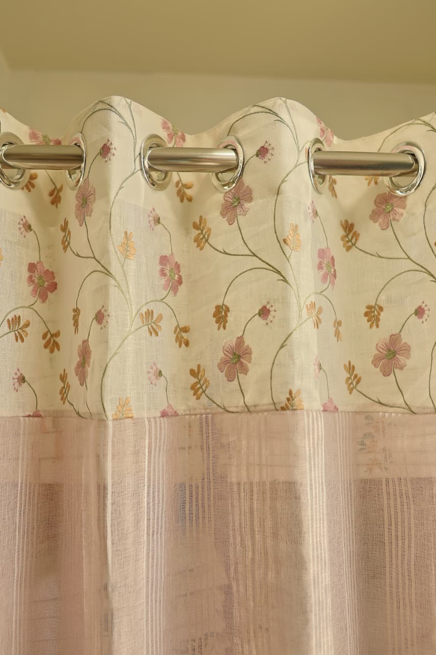 Curtains-Premium embroidery designer sheer curtains