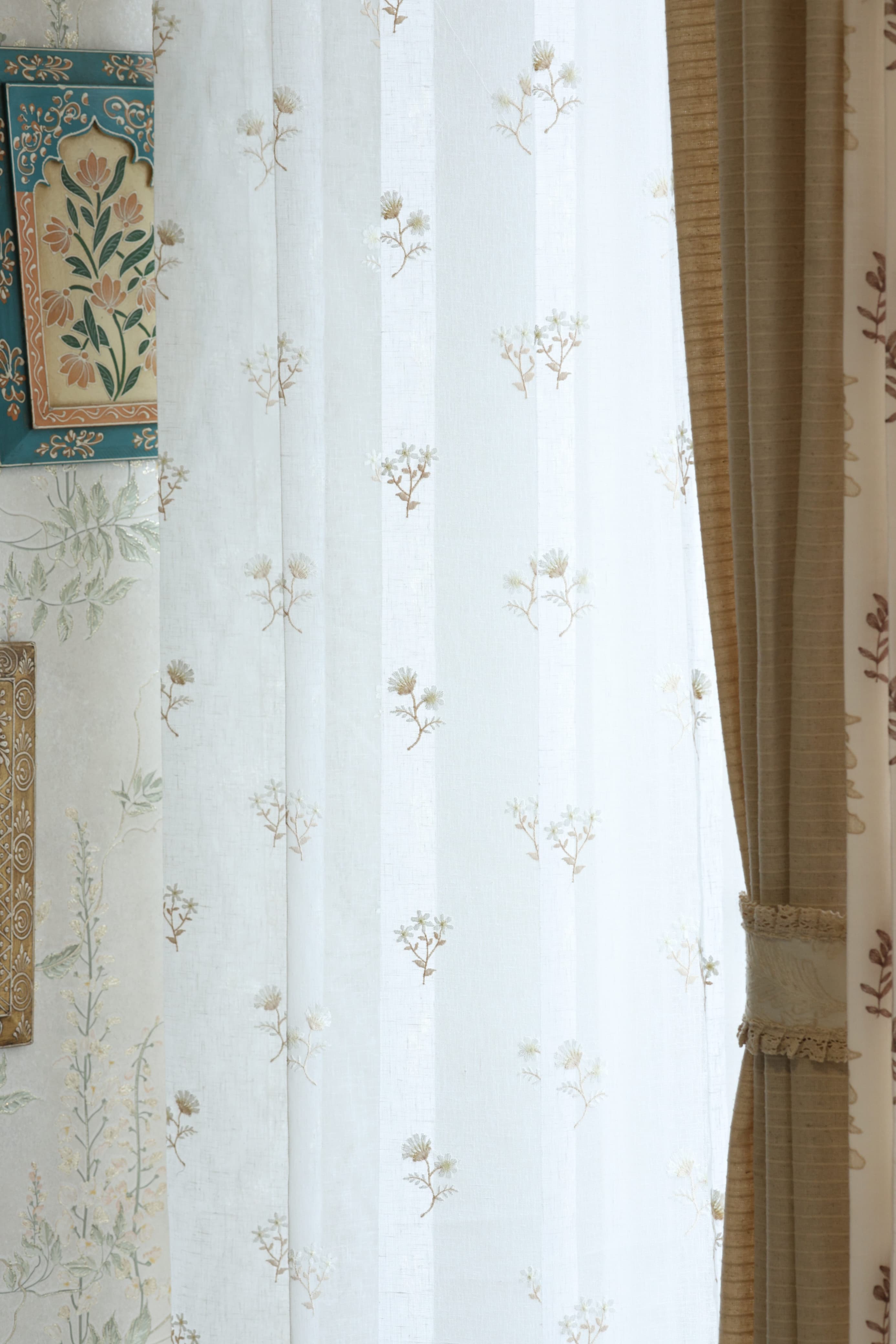 Premium Embroidery Sheer Curtain - Amelia