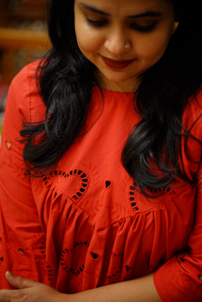 Kurti : Red Hearts Dress