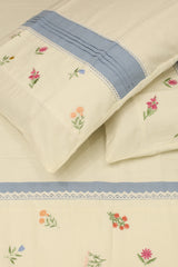 Bedsheets - King premium Machine Embroidery Bedsheet multi
