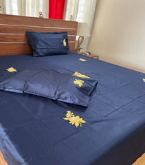 Bedsheets - Queen Premium Machine embroidery bedsheets MEQ