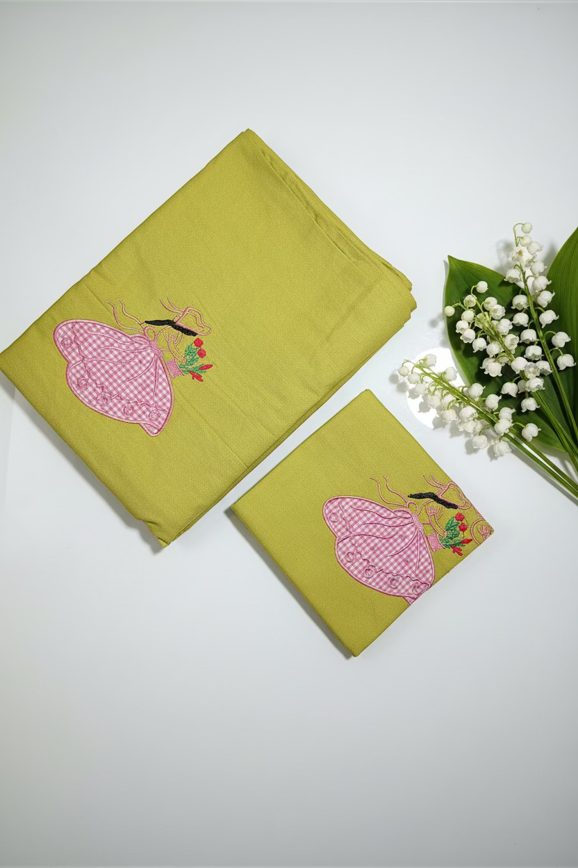 Bedsheets - Single Cross stitch embroidery bedsheets