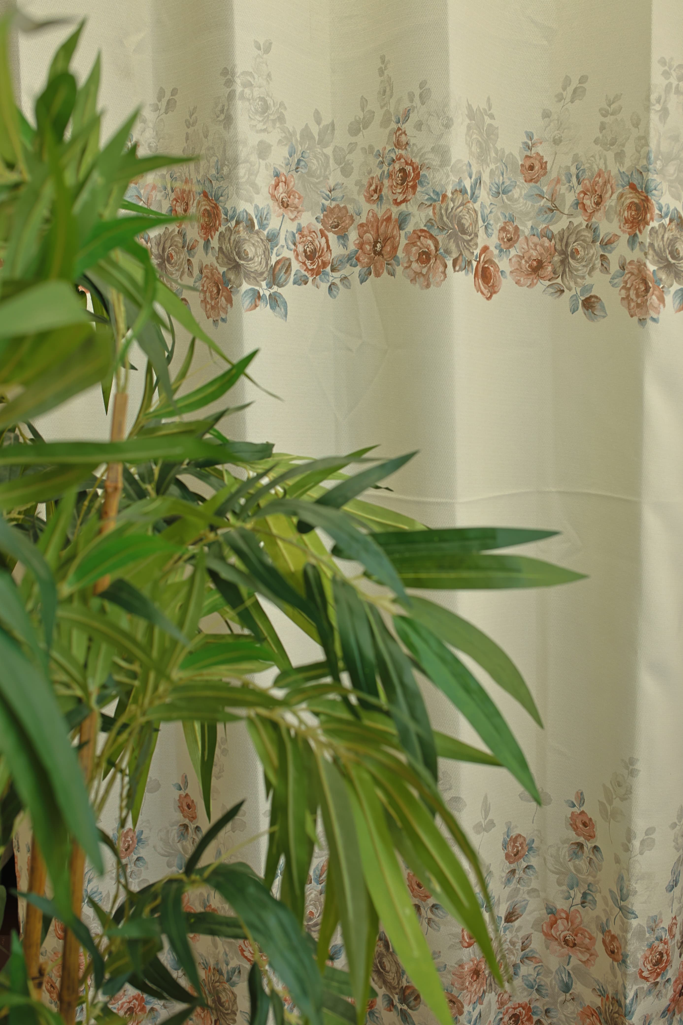 Curtains:English floral printed curtains(sheer and opaque)