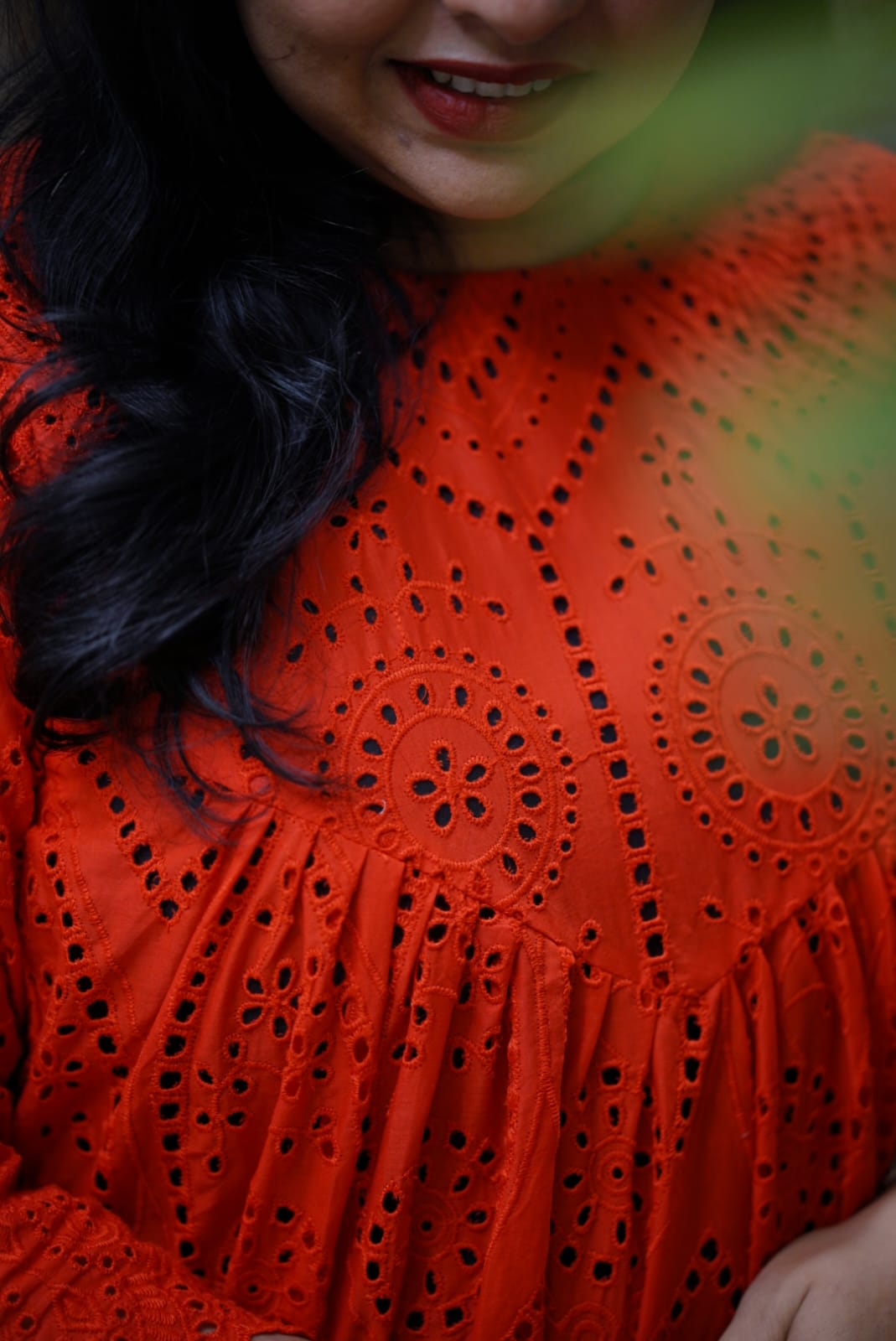 Red Hackoba Kurti Dress - Ready