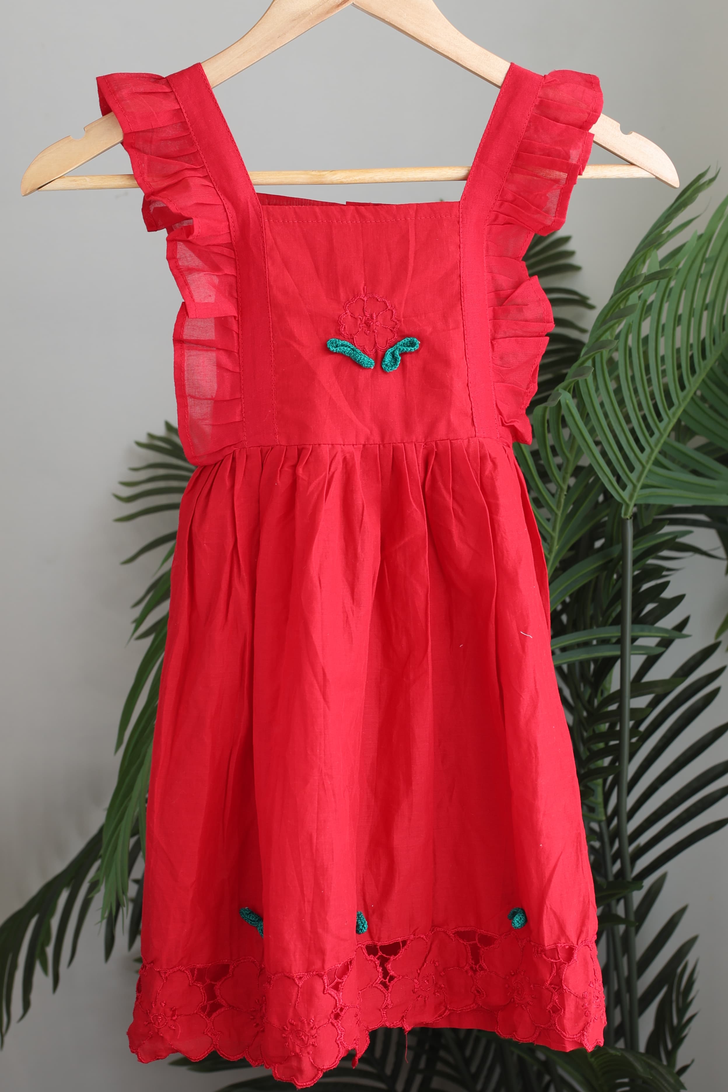Kids smocked dress 4-5 years - Xmas edition