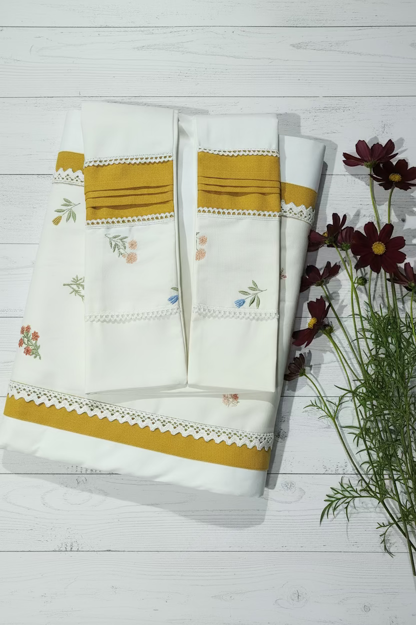 Bedsheets - King premium Machine Embroidery Bedsheet multi