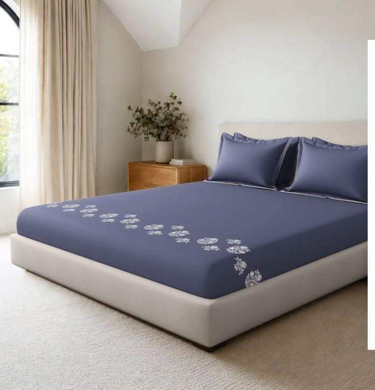 Bedsheets - King Premium machine embroidery bedsheets Sansaar : Saembro