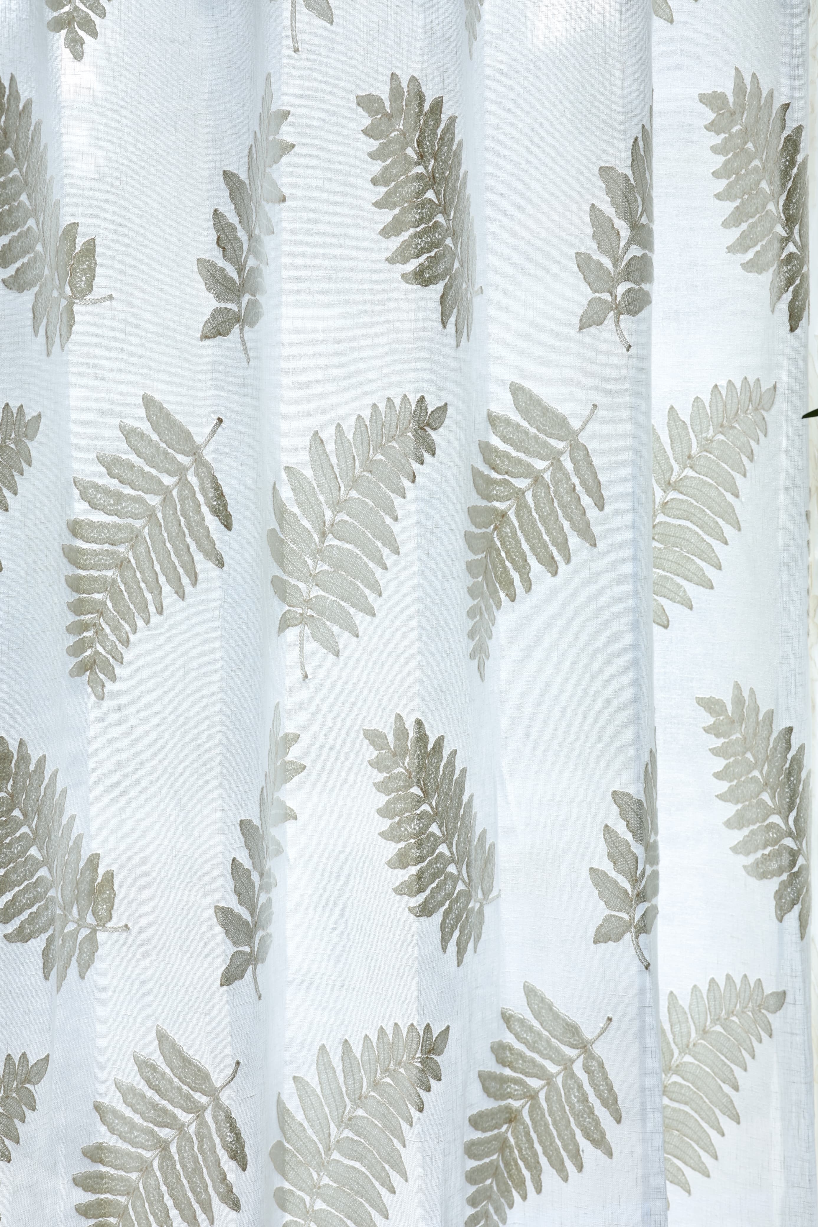 Curtains - Applique Premium Embroidery sheer curtains meher prebooking white base
