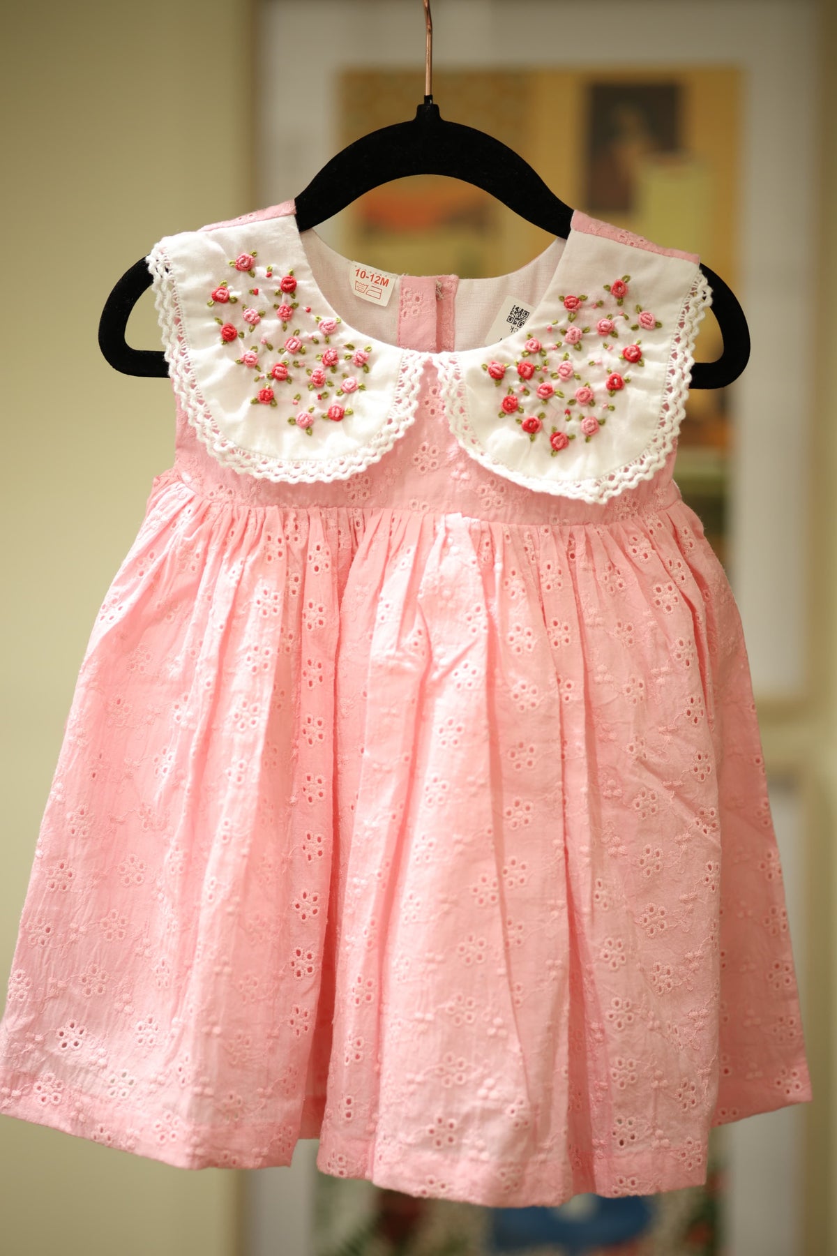 Kids dress - Hakoba with embroidery 10-12 months