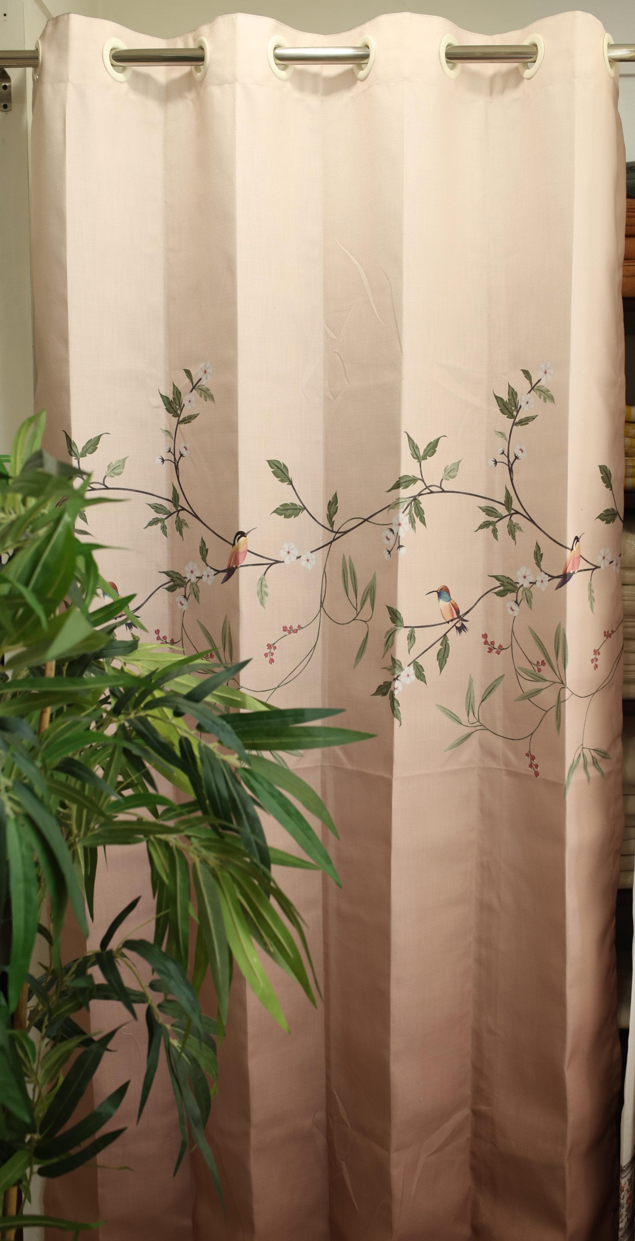 Curtains:English floral printed curtains(sheer and opaque)