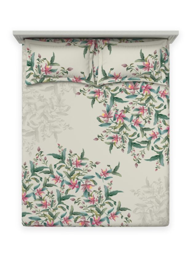 Bedsheets - Queen premium soft cotton bedsheet Digital print DD (mem)