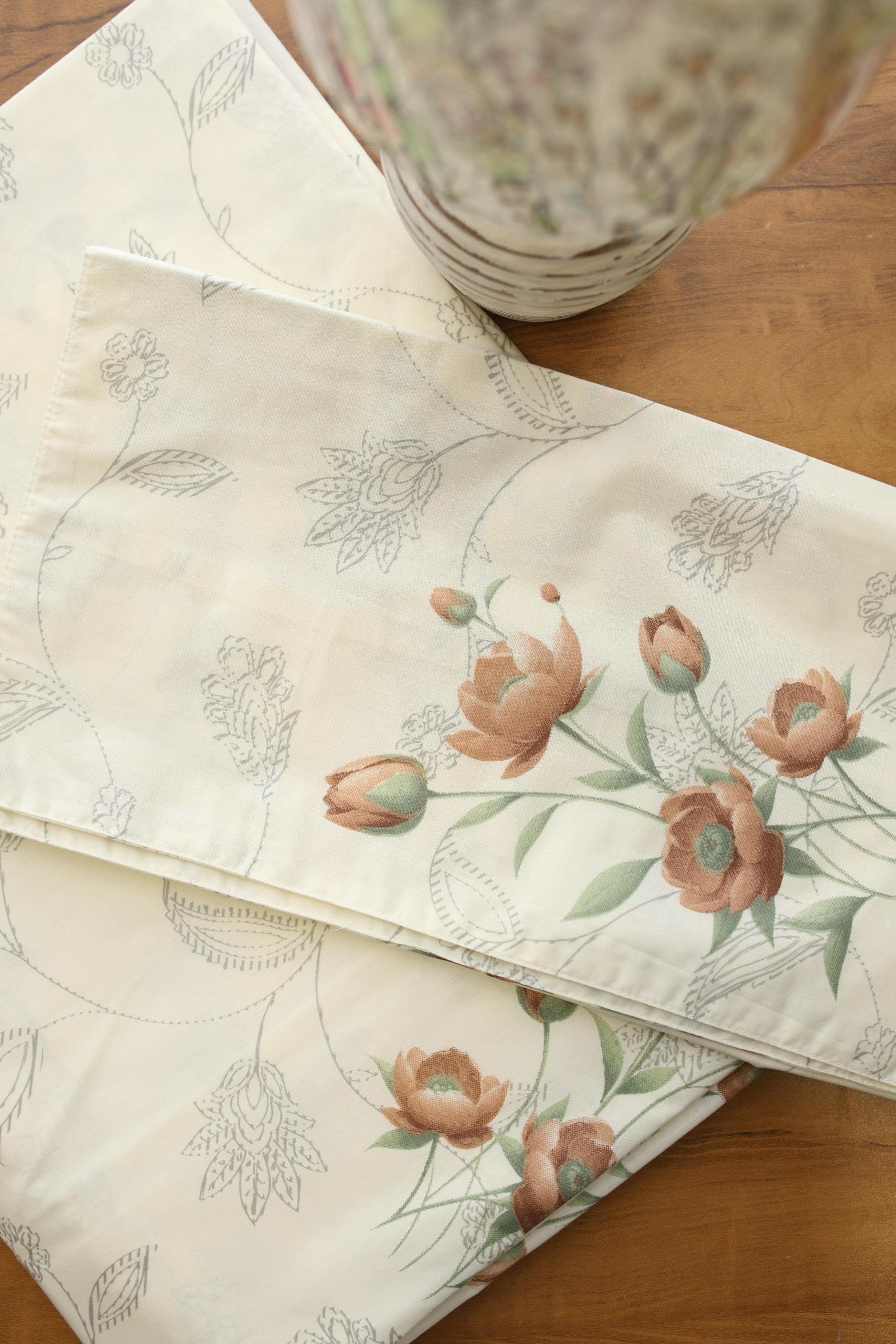 Bedsheets - Super King soft cotton english floral bedsheet