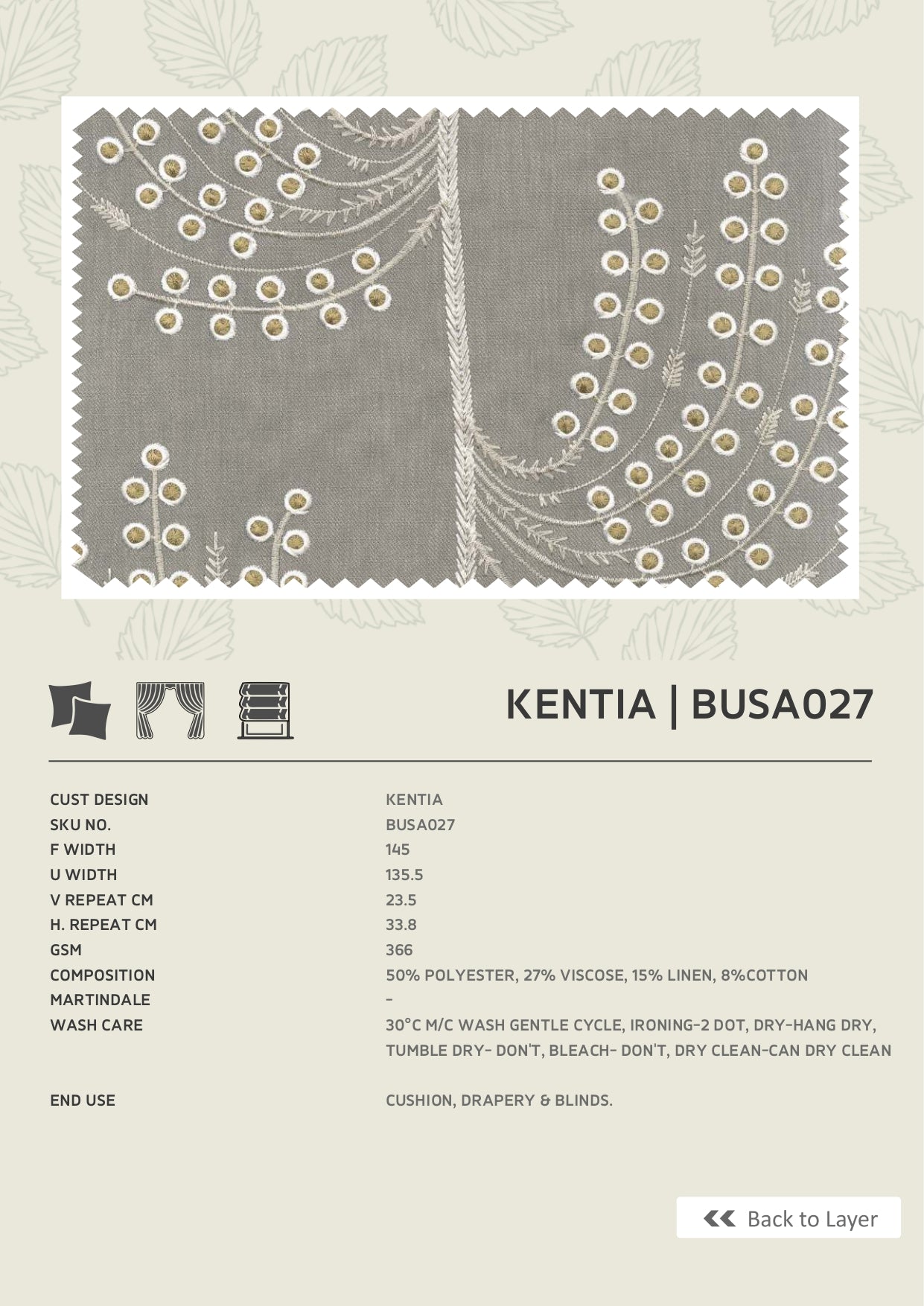 Fabric only-Premium embroidered curtains fabric only(Blinds, Curtains, Cushion covers)