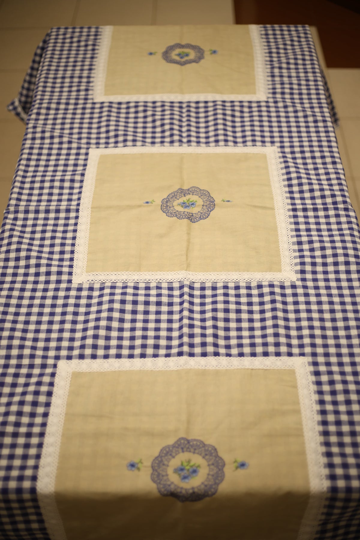 Table cloths-6 Seater cross stitch embroidered