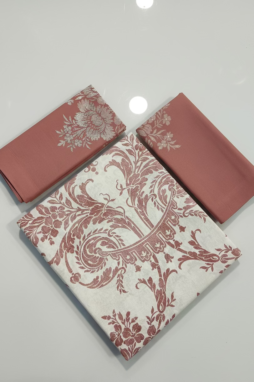 Bedsheets - Queen premium soft cotton bedsheet Digital print DD (cresta) 2.24*2.54 mtr