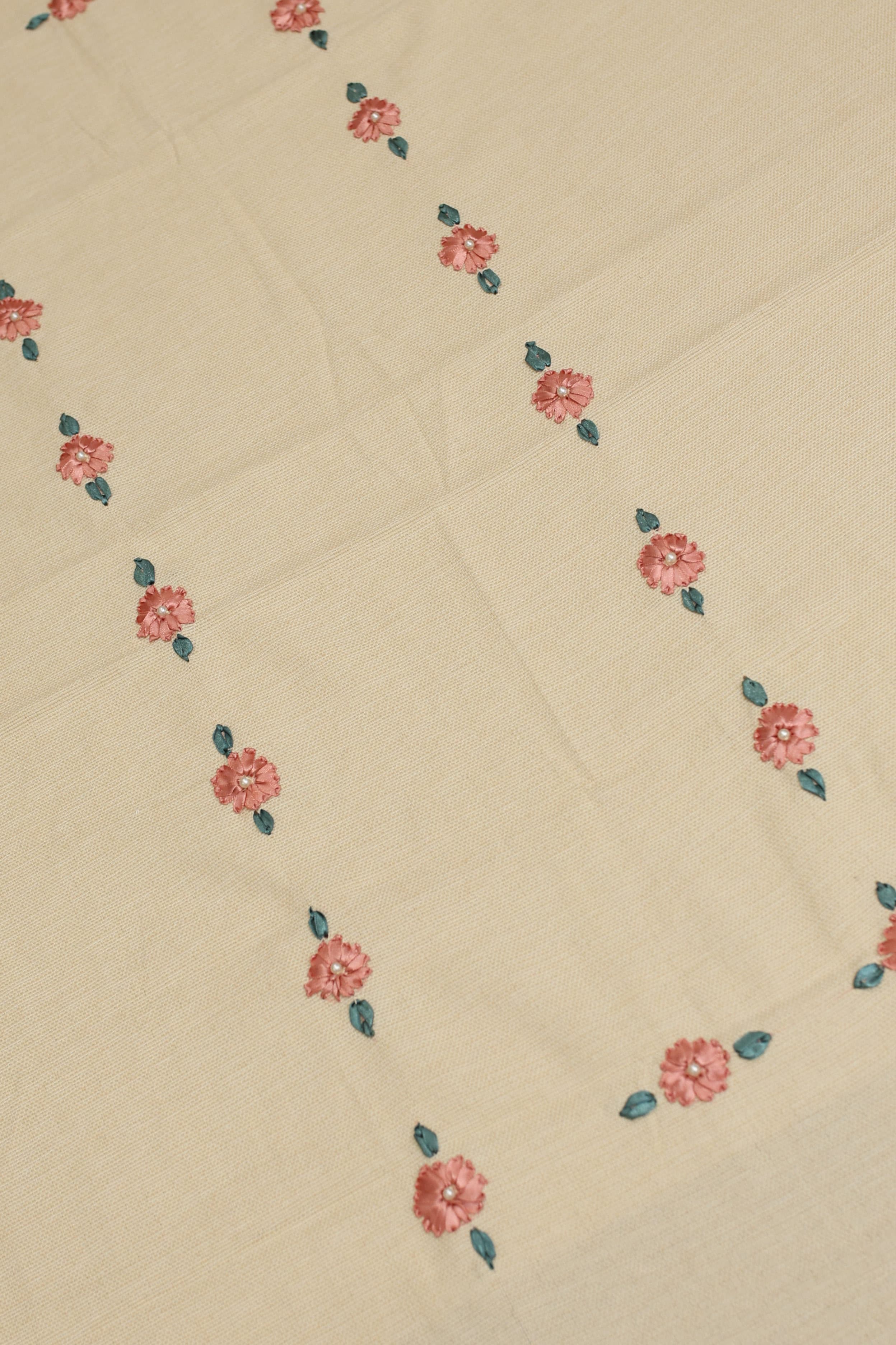 Table cloths - 6 seater ribbon embroidery