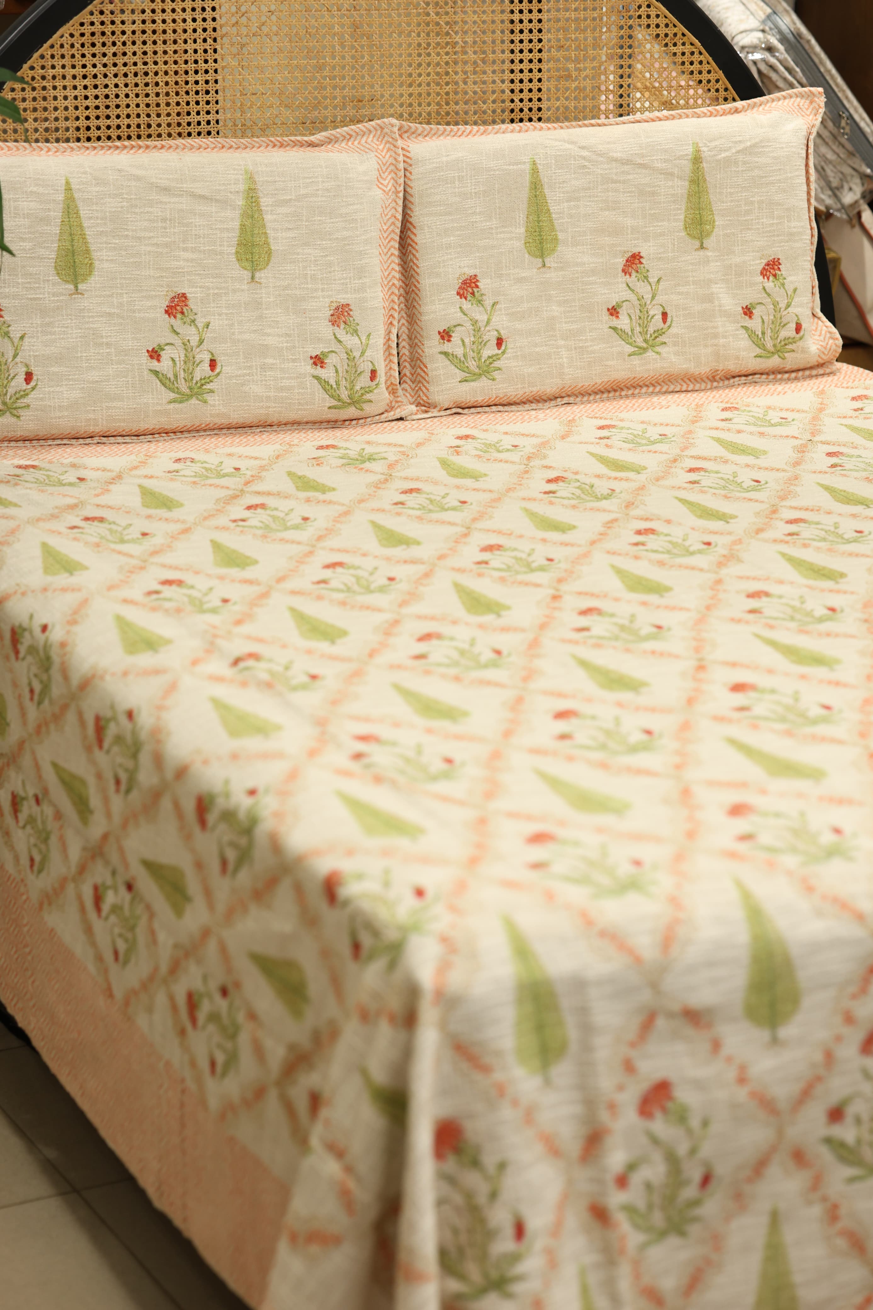 Spread : Handblock Jute Bedspread