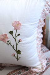 Cushion covers - Embroidery pink Petal