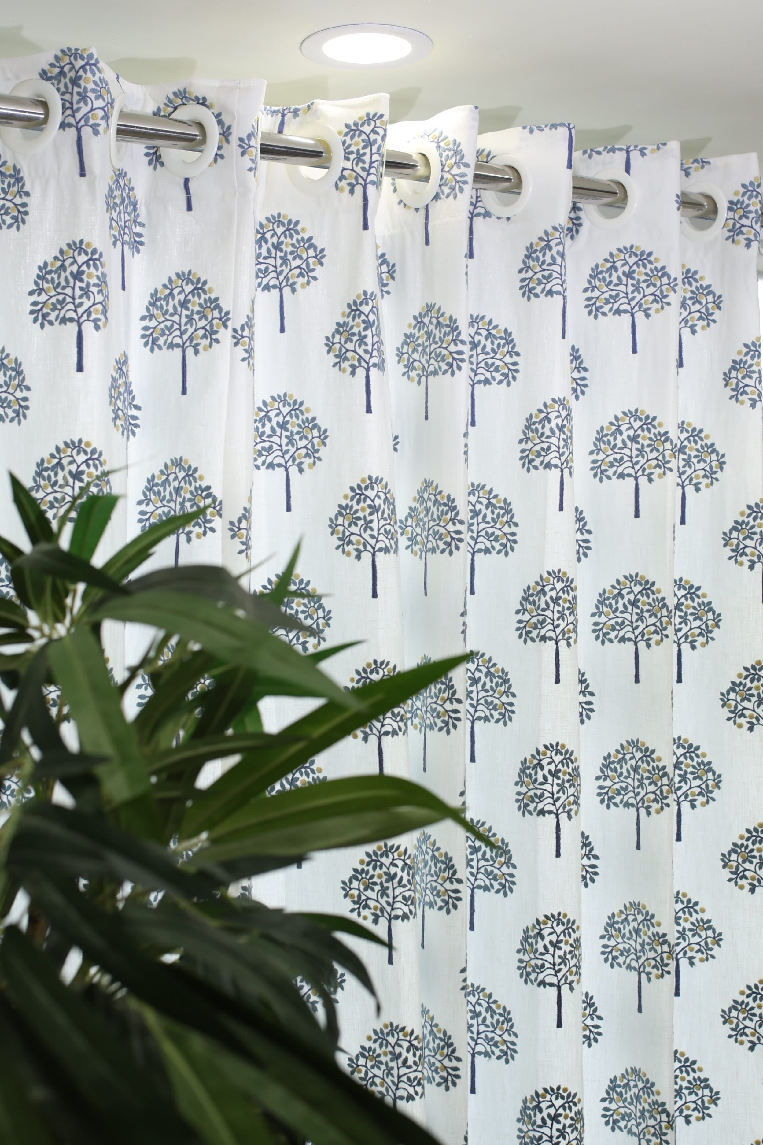 Curtains - Premium embroidery curtains opaque blue edition prebooking