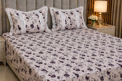 Bedsheets - Queen soft cotton lace bedsheets flora & lace